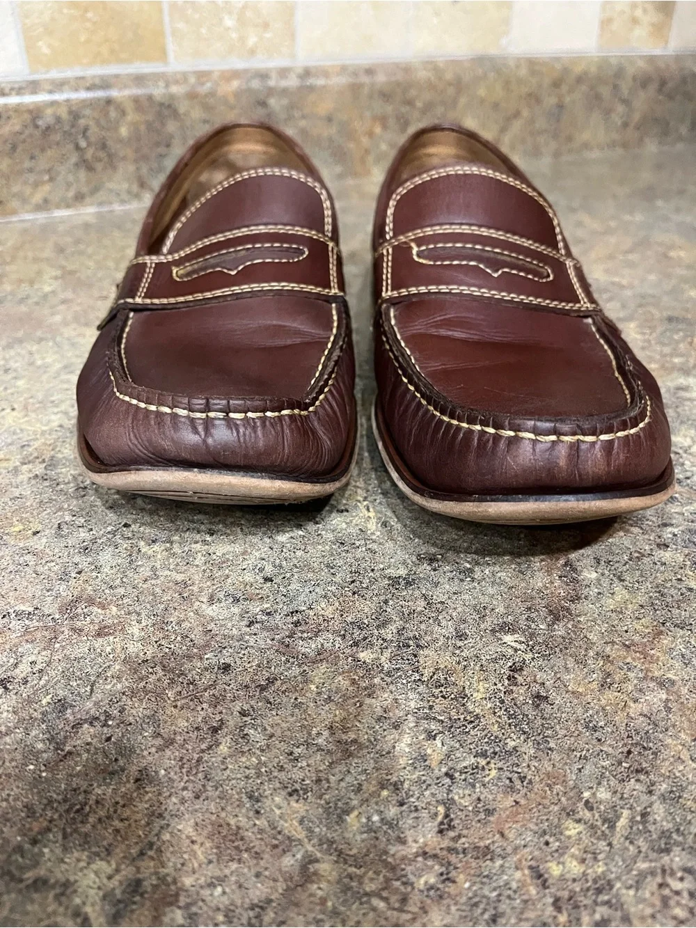Cole Haan Topsail Penny Loafers Men’s 10M Woodbury Brown Leather vacation